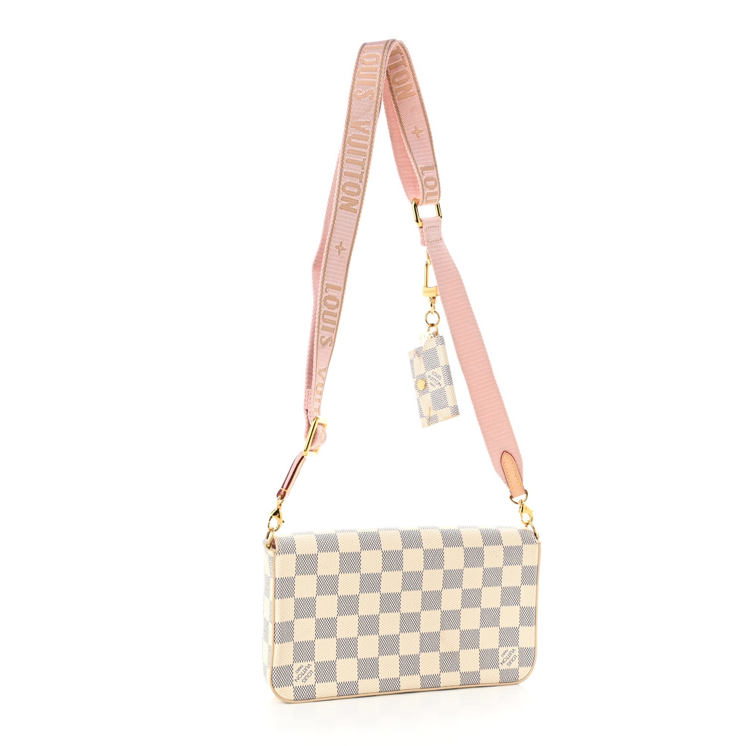 Louis Vuitton Damier Azur Felicie Strap & Go Eau de Rose 4 of 10