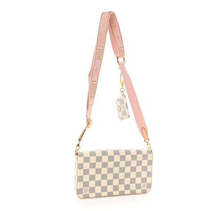 Louis Vuitton Damier Azur Felicie Strap & Go Eau de Rose 4 of 10