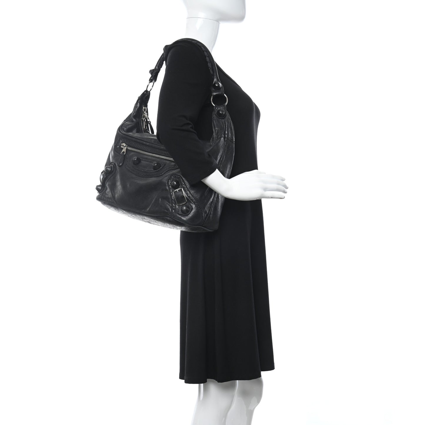 Agneau Giant Brogues Hardware Club Hobo Black