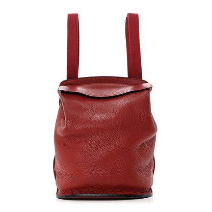 Hermes Taurillon Clemence Sherpa Backpack Rouge Garance 1 of 17