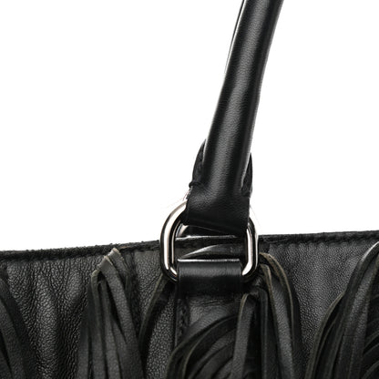 Prada Nappa Fringe Tote Black 11 of 13