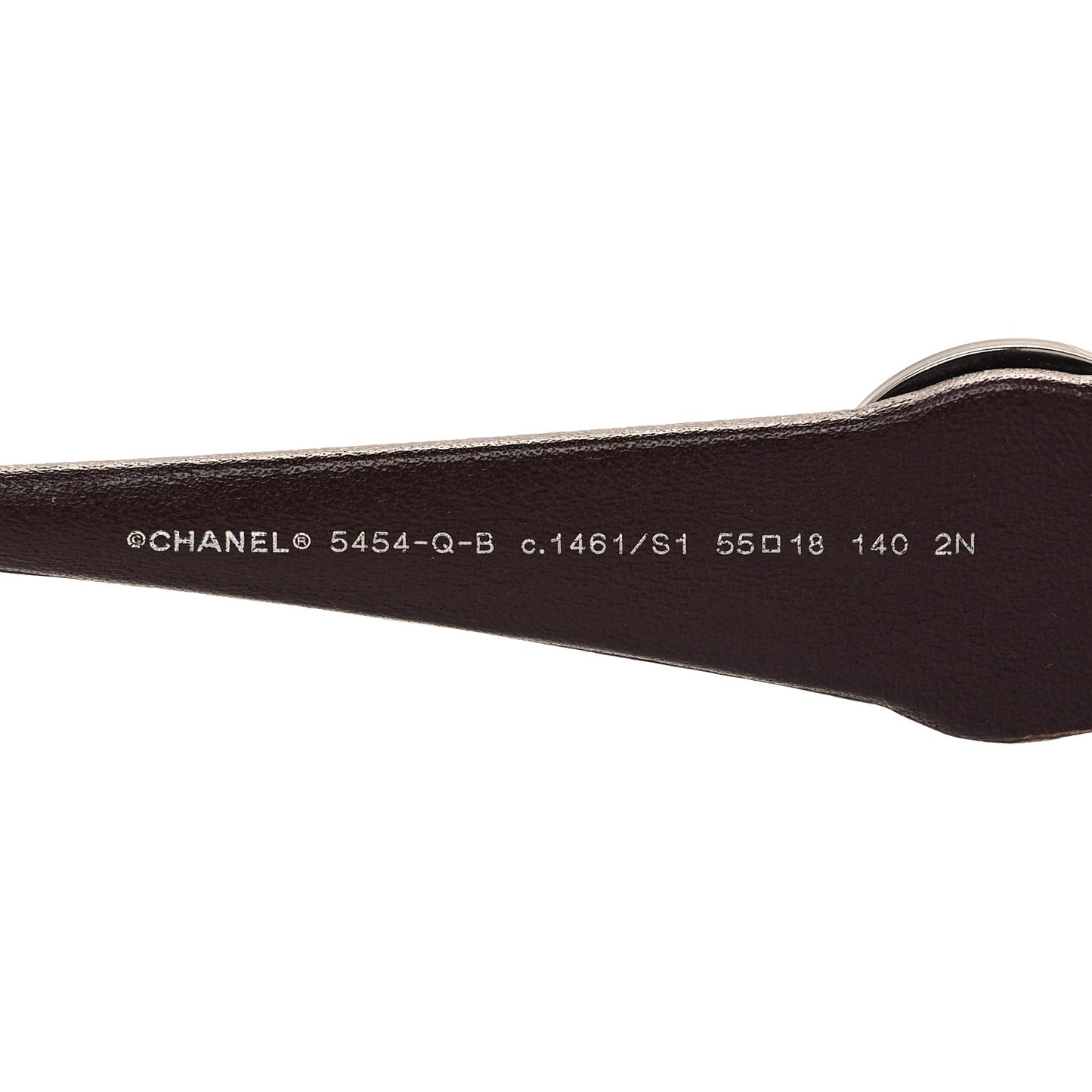 Acetate Lambskin Crystal Baguette Chain CC Sunglasses 5454-Q-B Burgundy