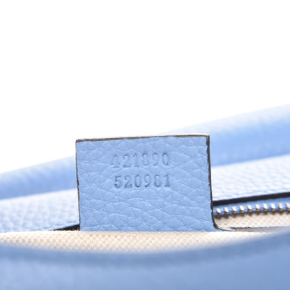 Gucci Calfskin Small GG Marmont Top Handle Bag Clear Sky Blue 8 of 8