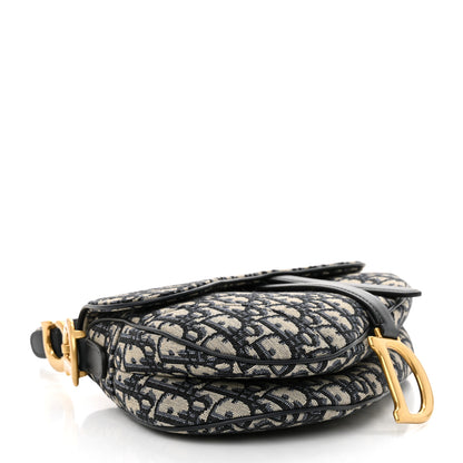 Christian Dior Oblique Saddle Bag Blue 4 of 10