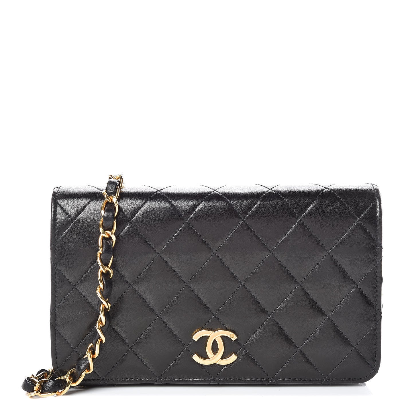 Lambskin Quilted Mini Flap Black