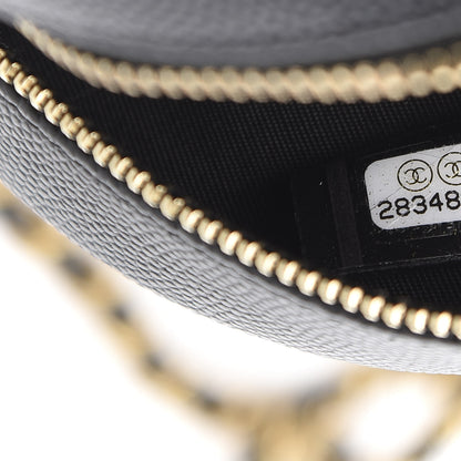 Chanel Caviar Quilted Round Filigree Crossbody Black 6 of 9
