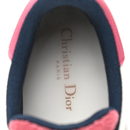 Christian Dior Suede Patent Terry Cloth Dior-ID Platform Sneakers 40 White Framboise 7 of 10