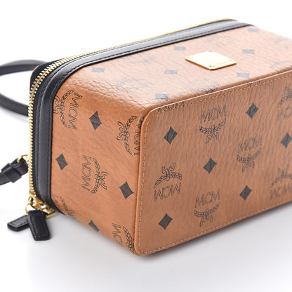 MCM Visetos Vanity Case Cognac Black 7 of 8