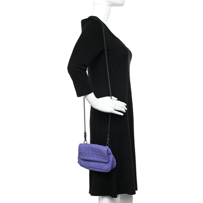 Bottega Veneta Nappa Intrecciato Small Chain Crossbody Cobalt 2 of 11