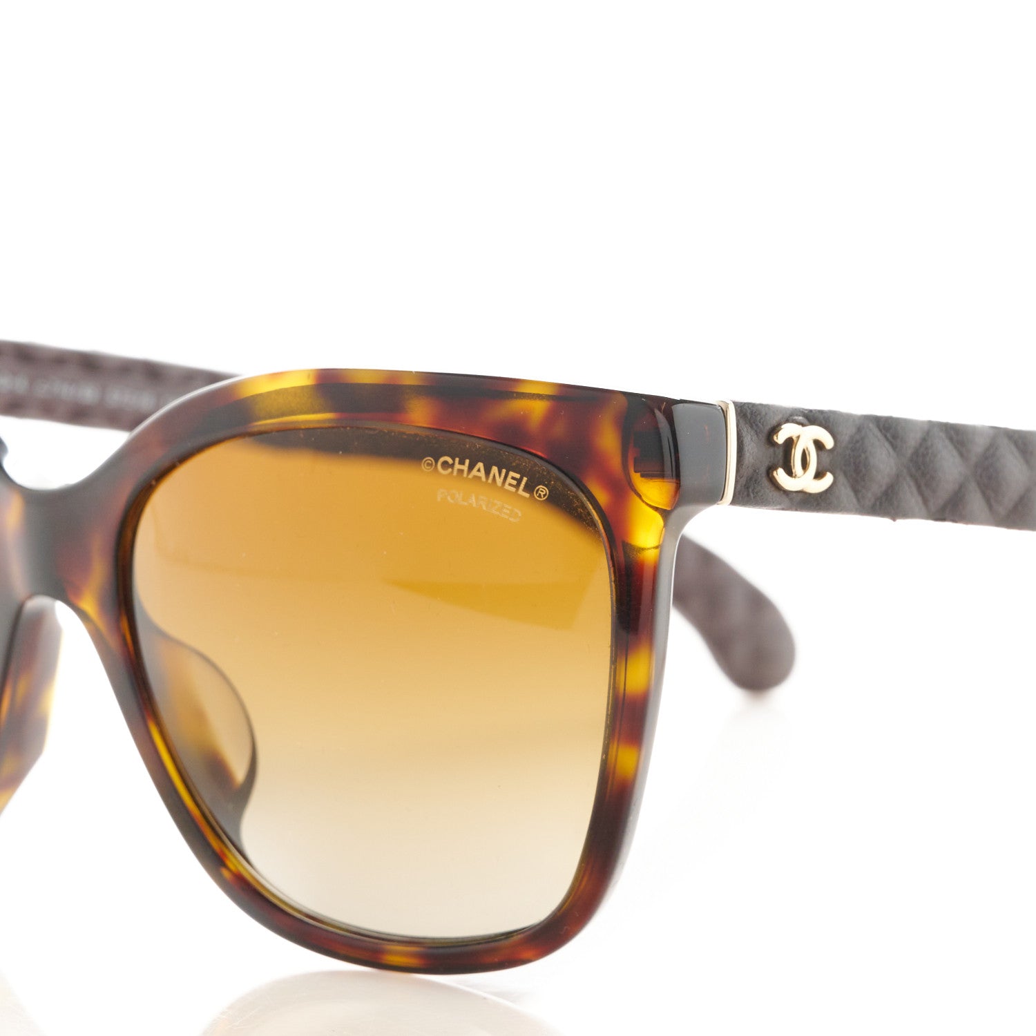 Chanel Acetate Quilted Polarized Butterfly CC Sunglasses 5288-Q Tortoise 7 of 8