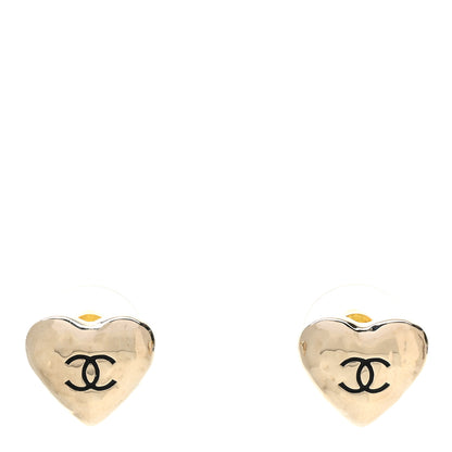 Chanel CC Heart Earrings Gold 1 of 5
