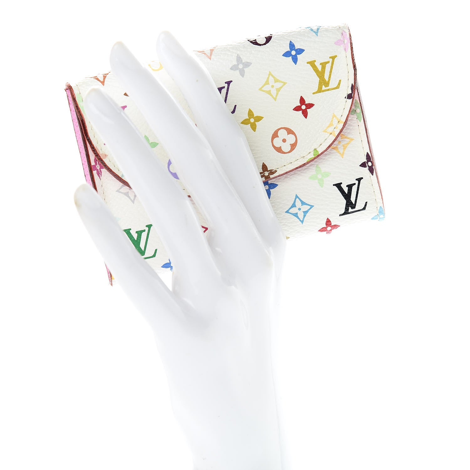 Louis Vuitton Monogram Multicolor Business Card Holder White Litchi 2 of 8