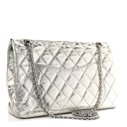 Chanel Metallic Aged Calfskin Quilted 2.55 Reissue 227 Flap Silver 3 of 16