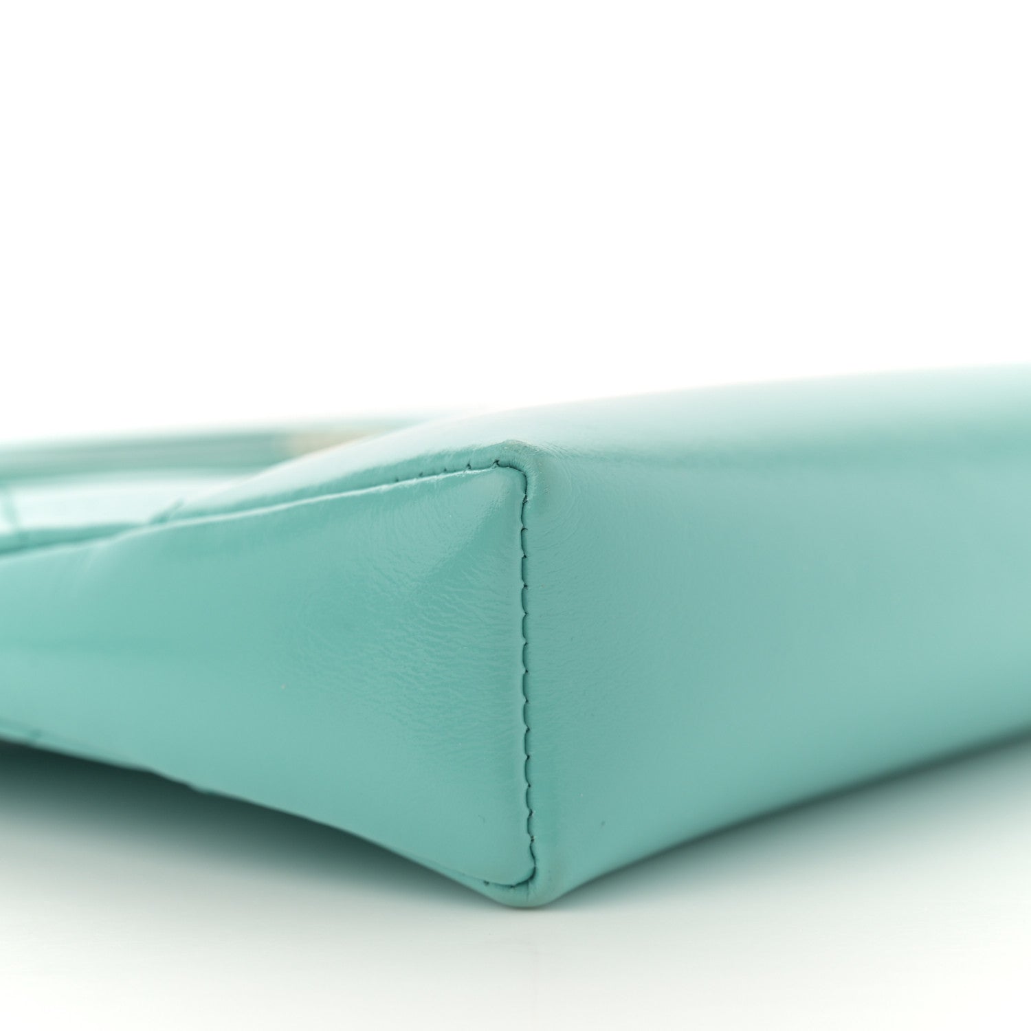 Chanel Shiny Crumpled Calfskin Quilted Nano 31 Shopping Bag Turquoise 9 of 15