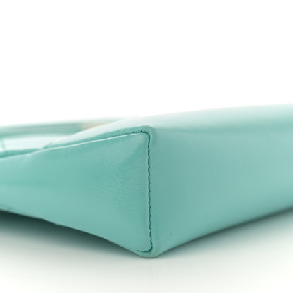 Chanel Shiny Crumpled Calfskin Quilted Nano 31 Shopping Bag Turquoise 9 of 15