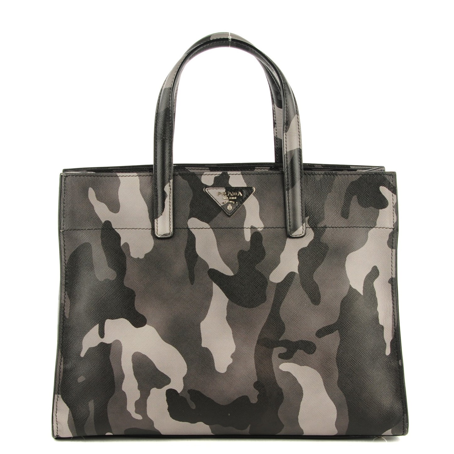 Saffiano Soft Camouflage Print Tote Marmo Dis Camouflage