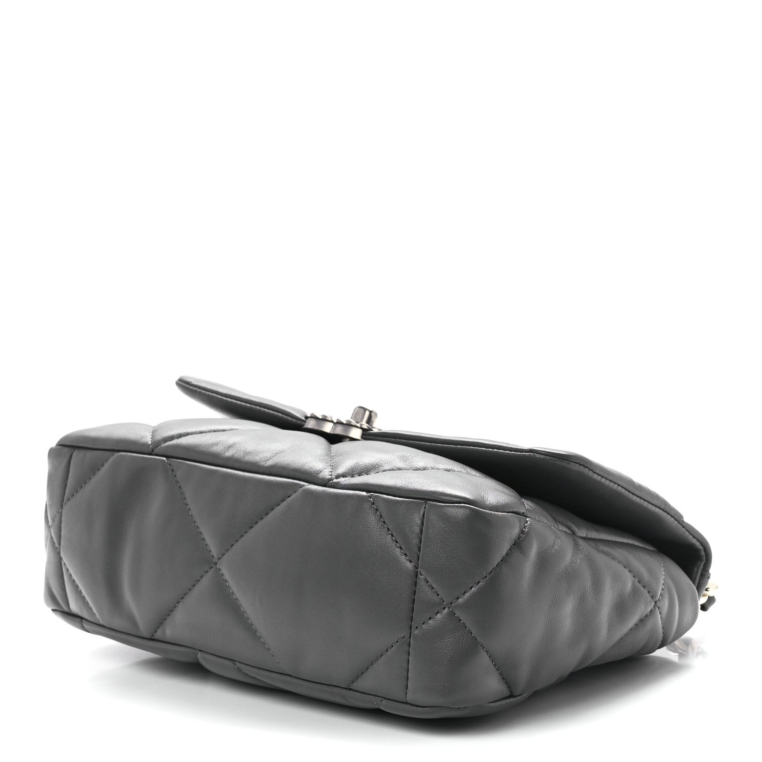 Chanel Lambskin Quilted Medium Chanel 19 Flap Dark Grey 8 of 10