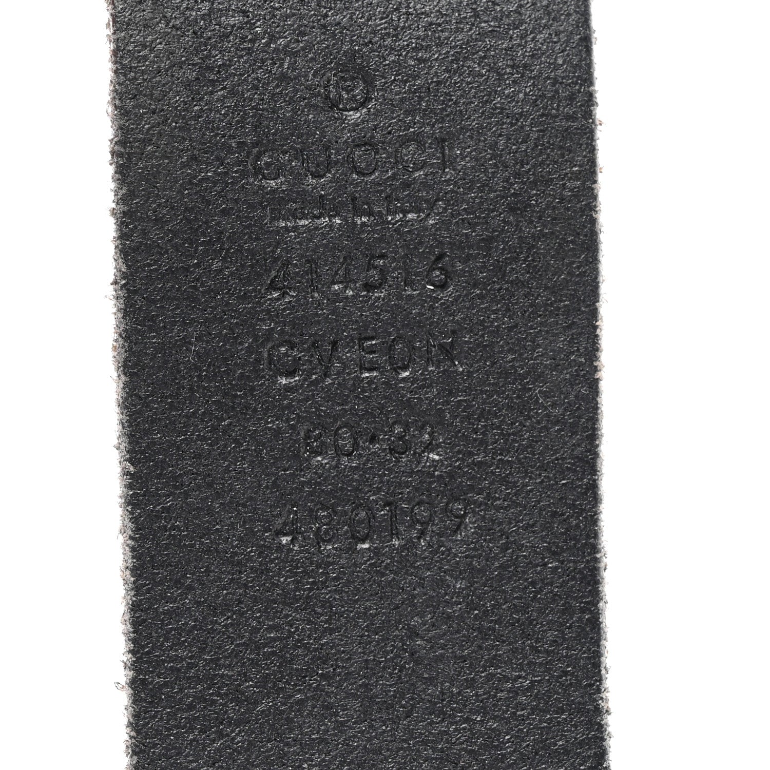 Gucci Faded Calfskin Double G 30mm Belt 80 32 Black 3 of 6