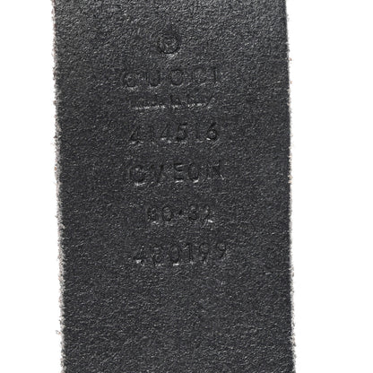 Gucci Faded Calfskin Double G 30mm Belt 80 32 Black 3 of 6