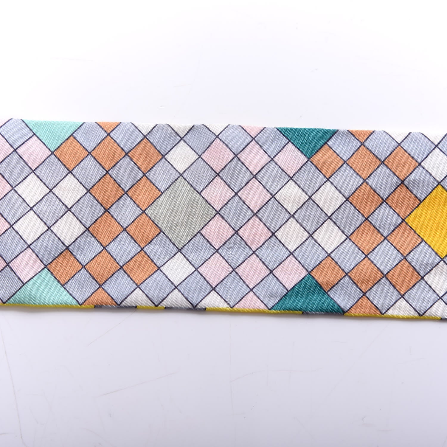 Hermes Silk Colliers De Chiens Remix Twilly Jaune Vif Gris Perle 5 of 5