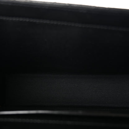 Saint Laurent Grain De Poudre Textured Mixed Matelasse Triquilt Medium Monogram Satchel Black 5 of 10