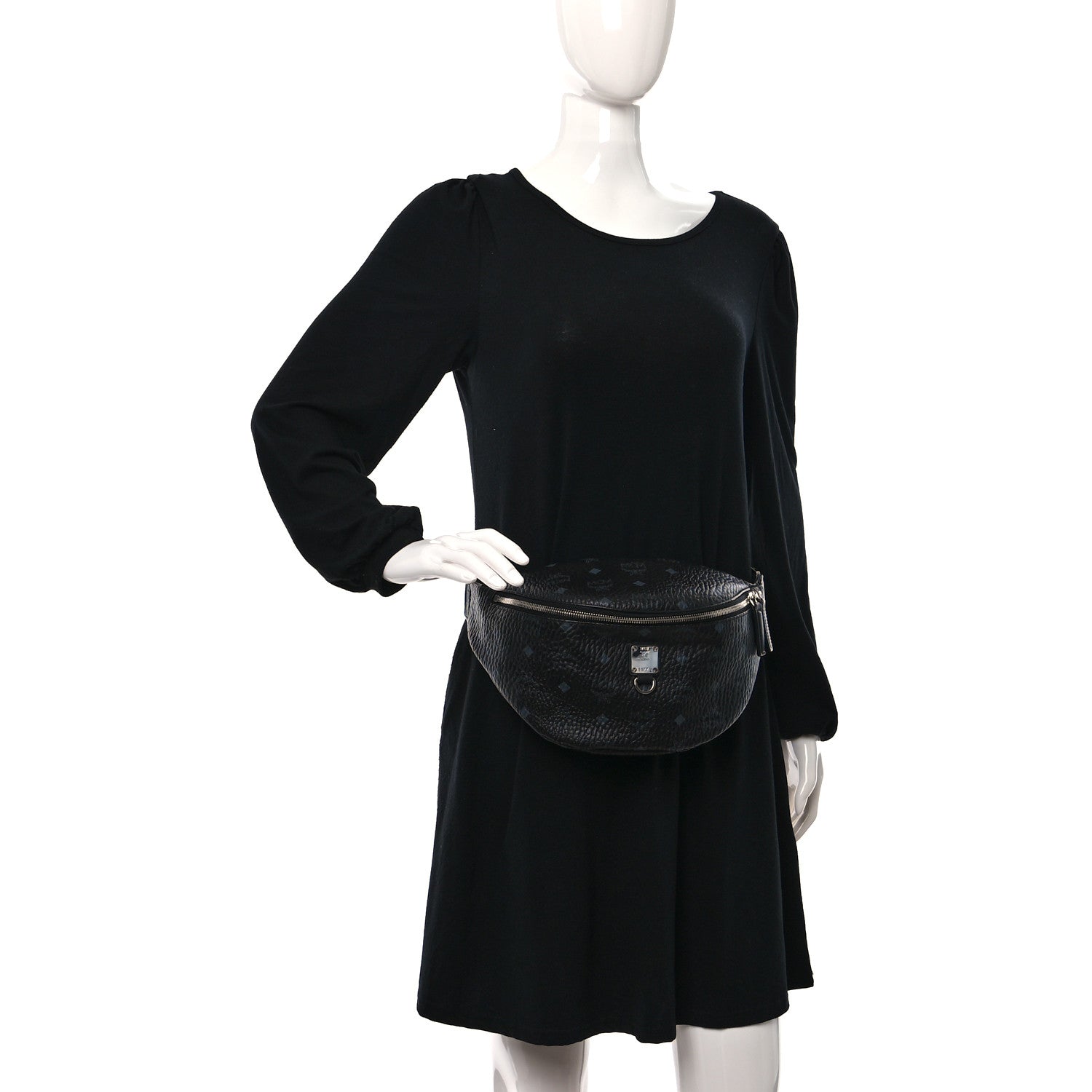 MCM Visetos Small Stark Belt Bag Black 2 of 8