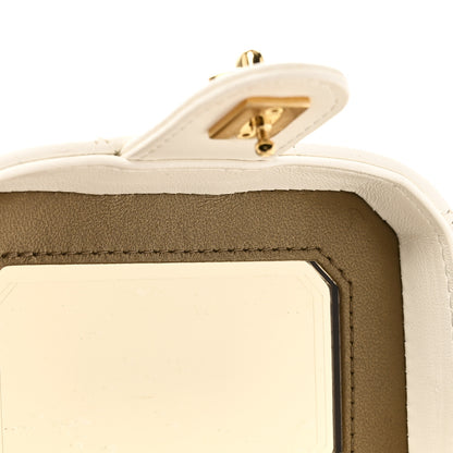 Chanel Lambskin Quilted Vanity Clutch With Chain White 9 of 12