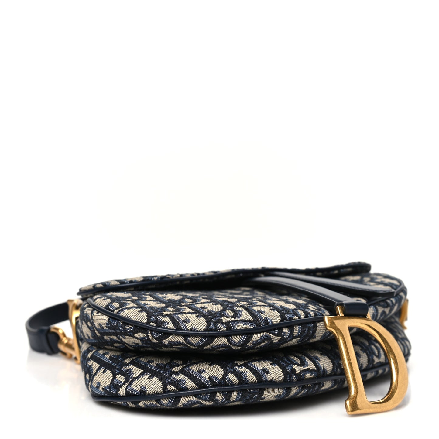 Oblique Saddle Bag With Strap Blue