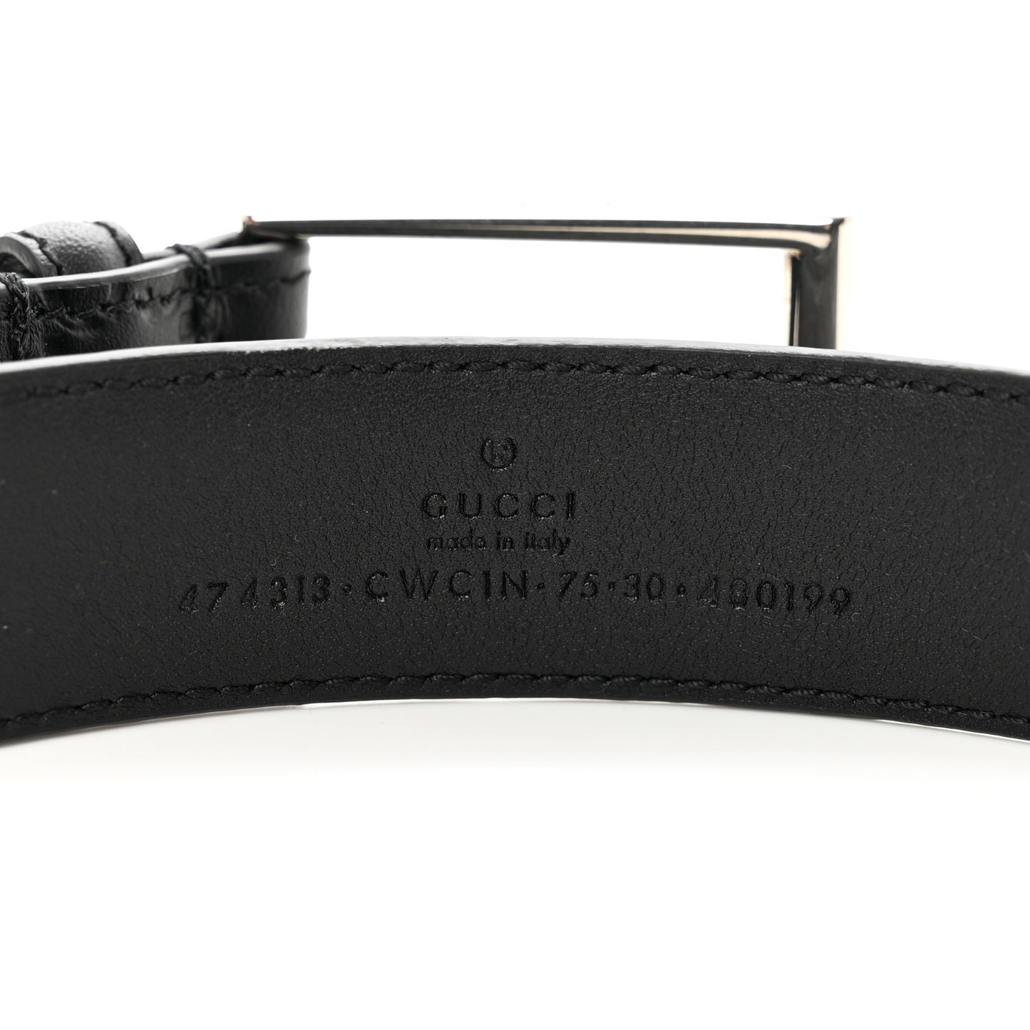 Guccissima Signature 30mm Belt 75 30 Black