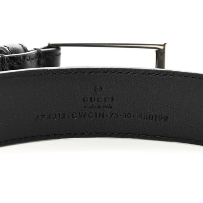 Gucci Guccissima Signature 30mm Belt 75 30 Black 3 of 5