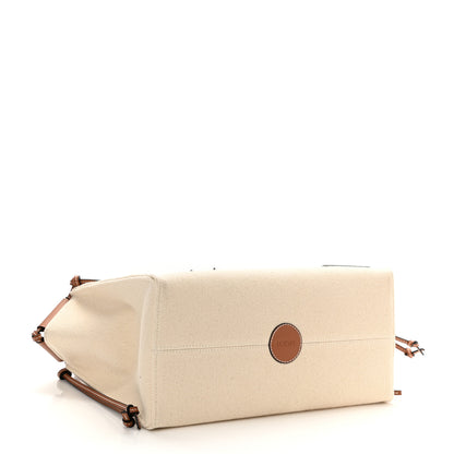 Loewe Canvas Calfskin Cushion Tote Beige 4 of 10