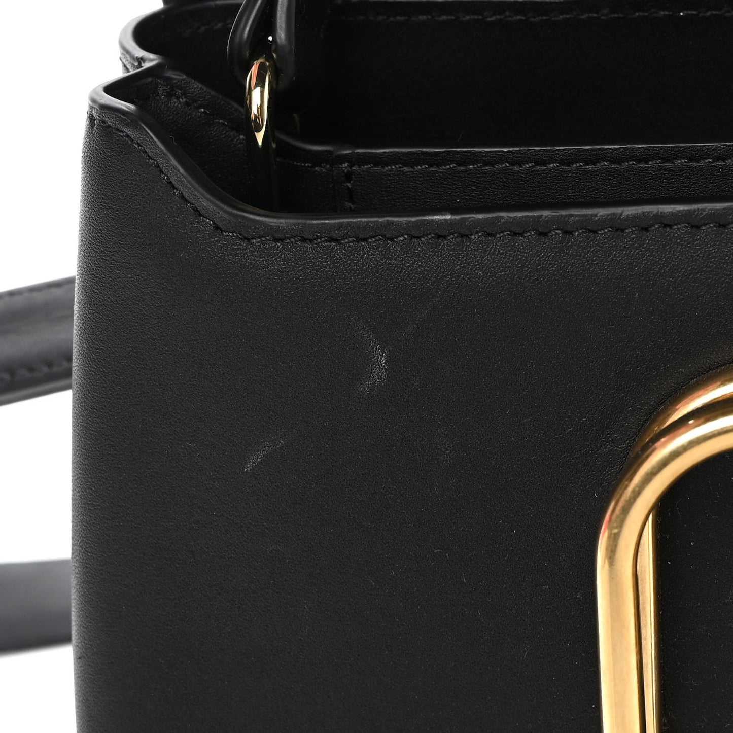 Smooth Calfskin Mini Alix Top Handle Satchel Black