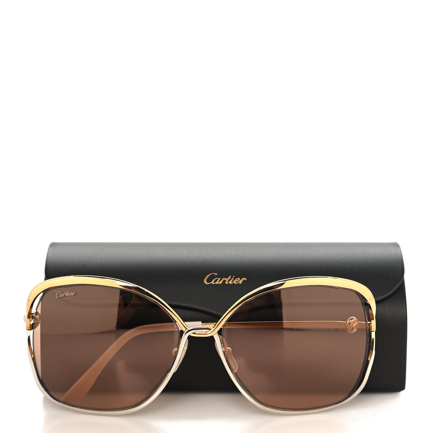 Cartier Metal Trinity Sunglasses CT0225S 002 Gold Silver 8 of 8