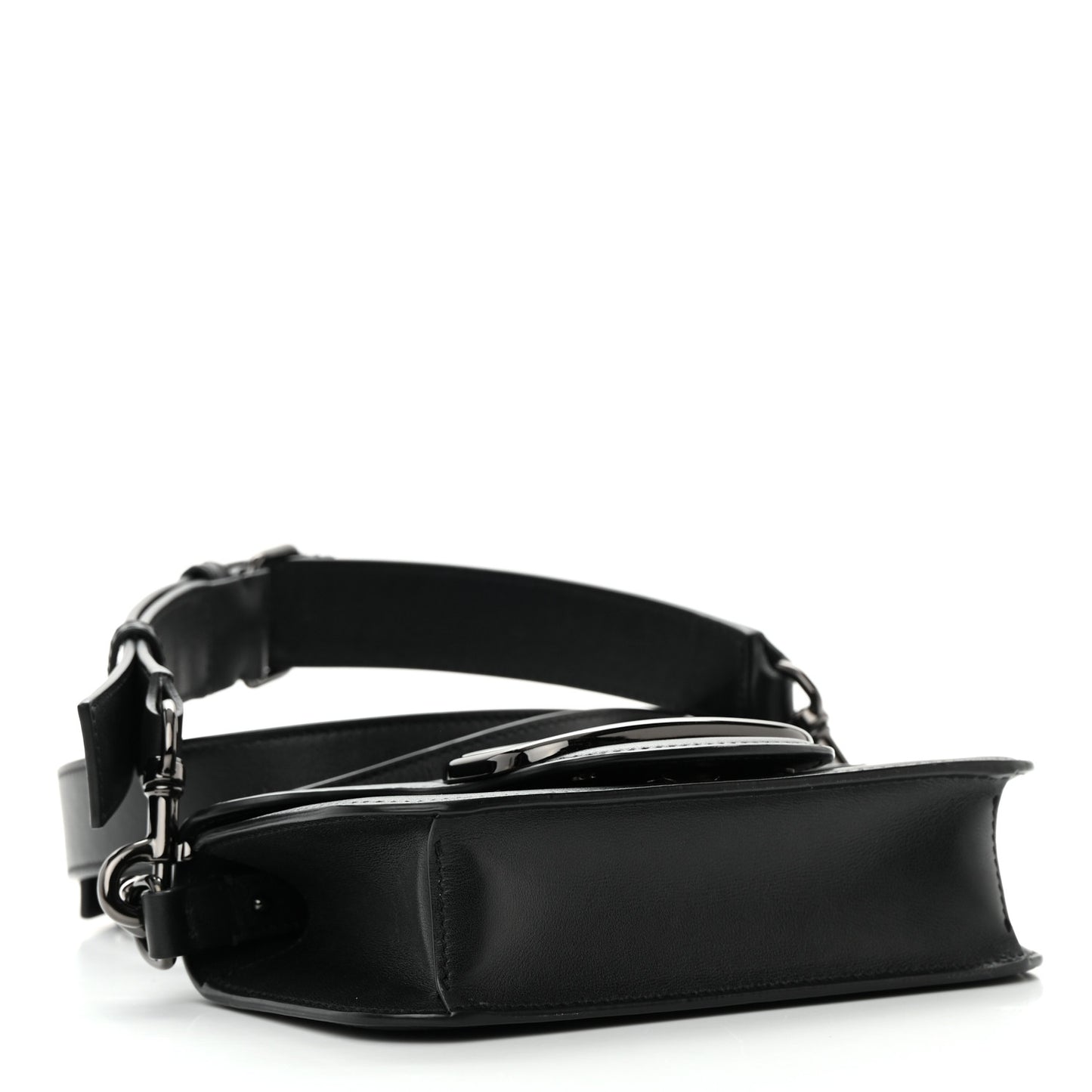 Calfskin Monochrome Vlogo Mini Loco Crossbody Bag Black