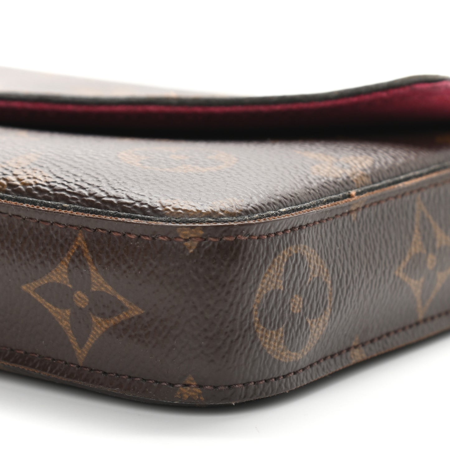 Monogram Pochette Felicie Chain Wallet Fuchsia