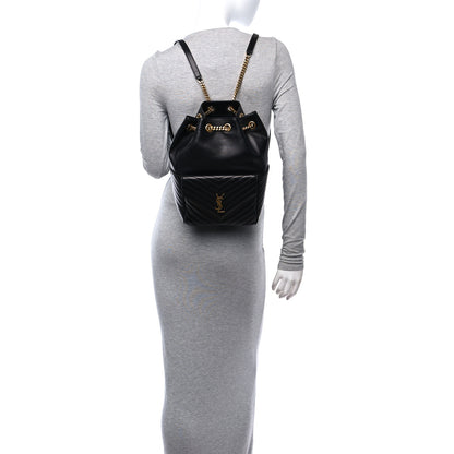 Saint Laurent Lambskin Matelasse Monogram Joe Backpack Black 2 of 11