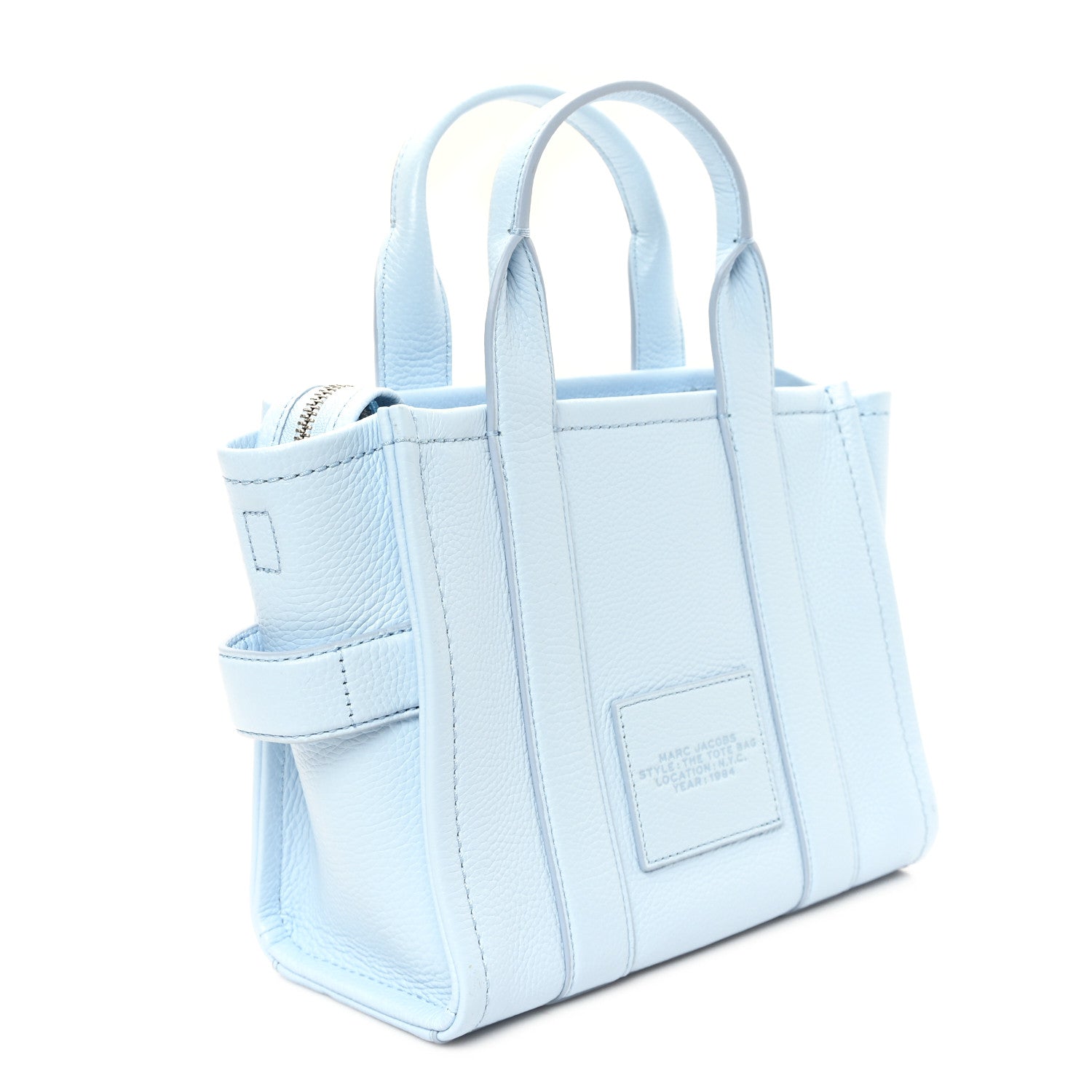 Marc Jacobs Grained Calfskin Small The Tote Bag Cloud Blue 3 of 12
