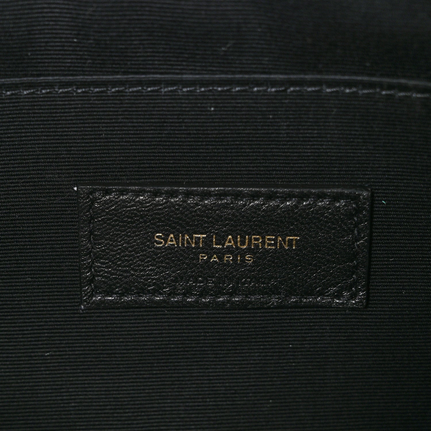 Saint Laurent Calfskin Matelasse Chevron Monogram Document Holder Black 6 of 9