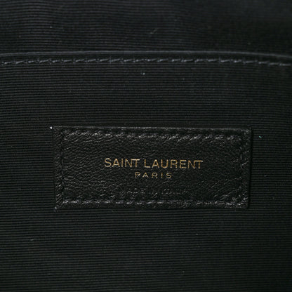 Saint Laurent Calfskin Matelasse Chevron Monogram Document Holder Black 6 of 9