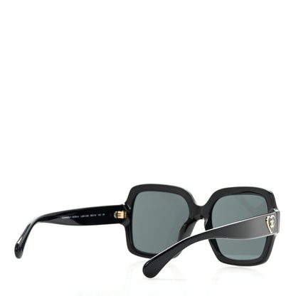 Chanel Acetate Square Heart Sunglasses 5479-A Black 4 of 9
