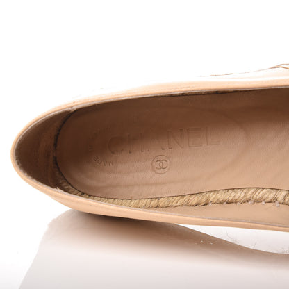 Chanel Lambskin CC Espadrilles 39 Beige Black 11 of 13