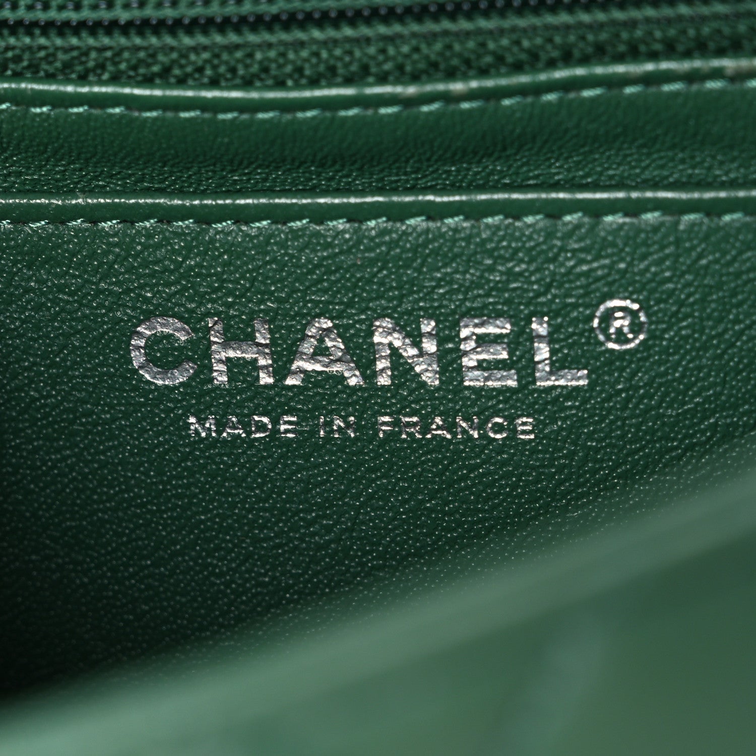 Chanel Lambskin Quilted Mini Square Flap Green 6 of 10
