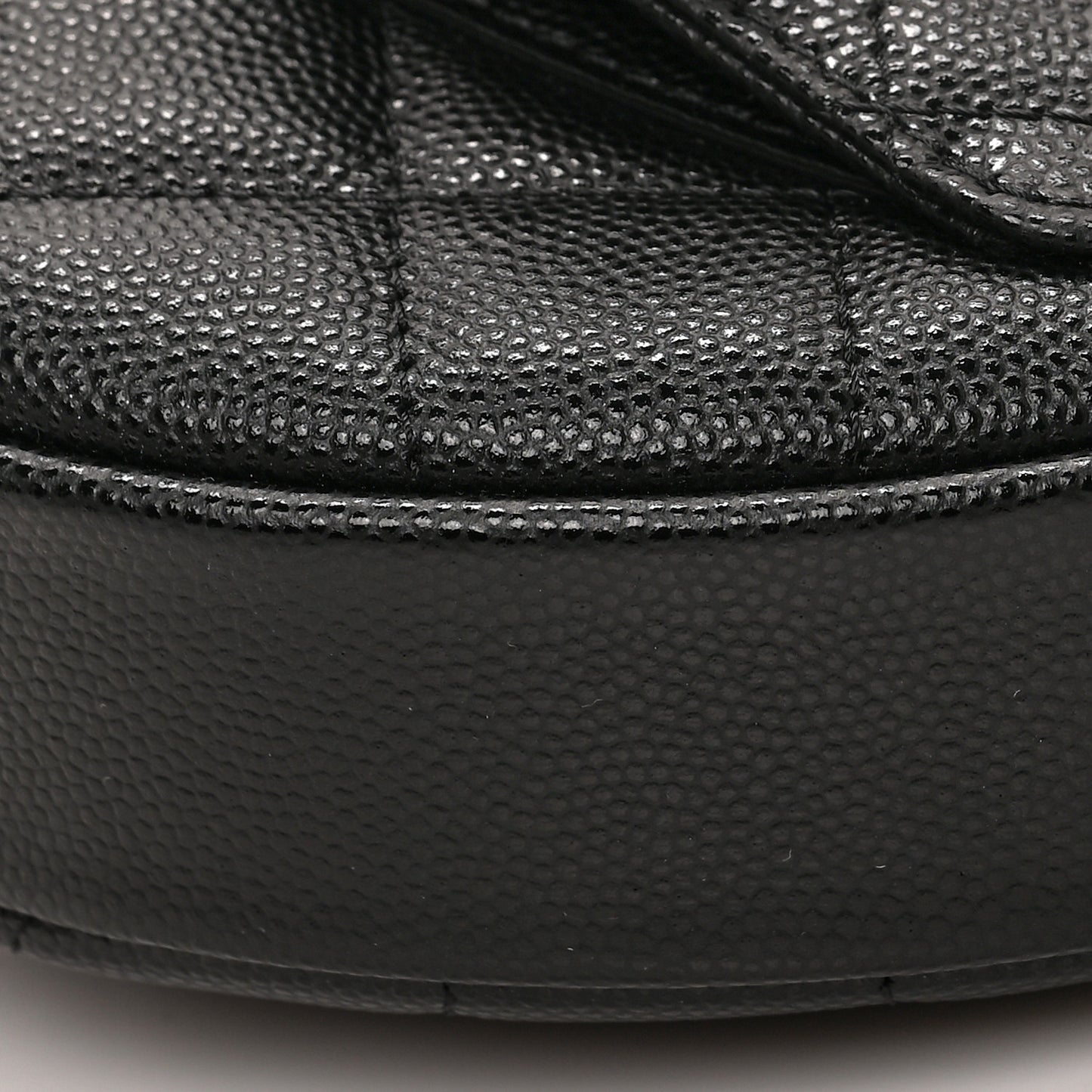 Caviar Quilted Polly Pocket Pouch Hobo Black
