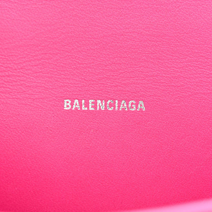 Balenciaga Smooth Calfskin Graffiti Hourglass Top Handle Bag XS Acid Fuchsia Black 6 of 12