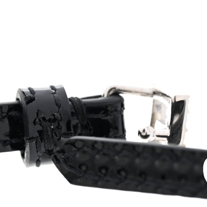 Gucci Patent Crystal G Buckle Bracelet S Black 5 of 6