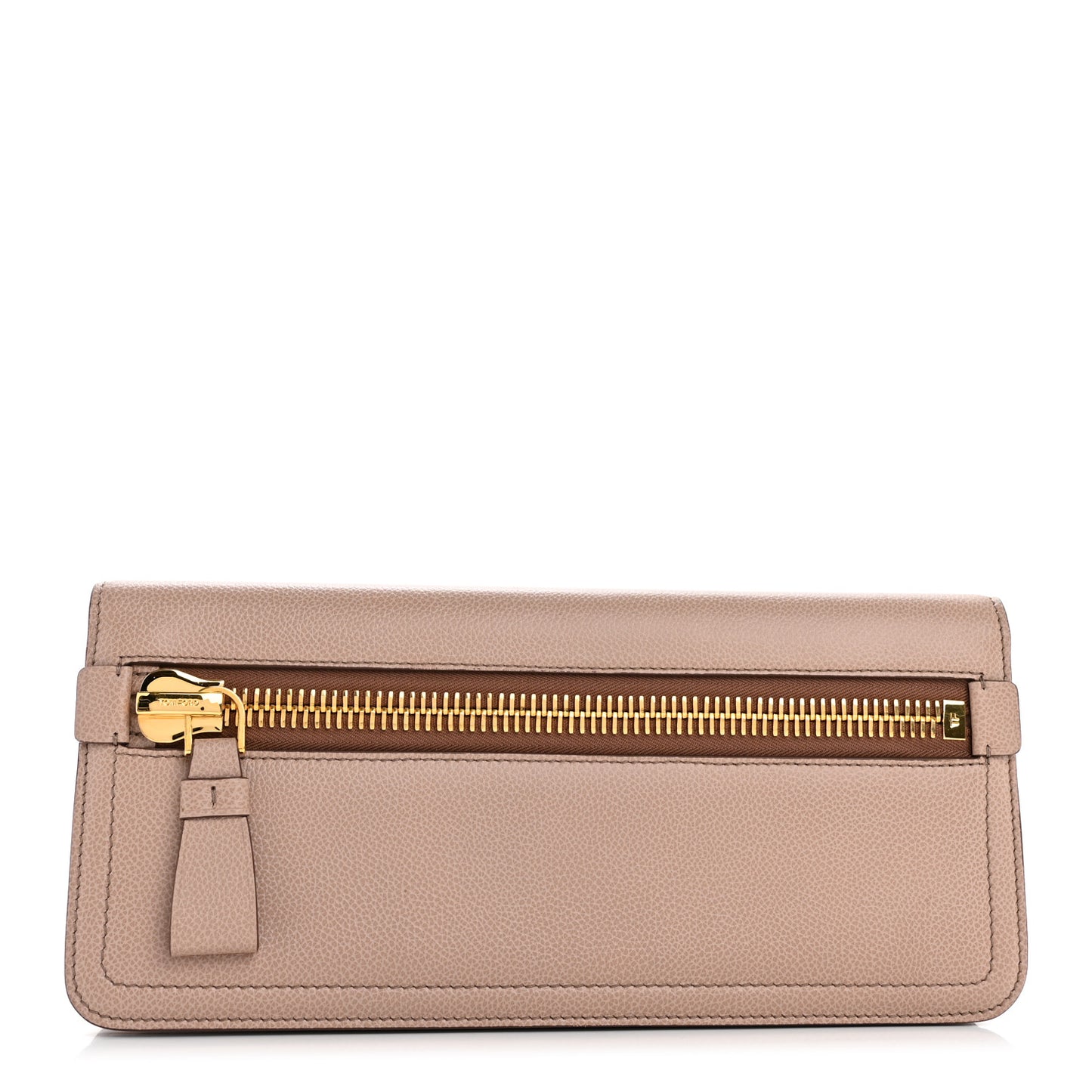 Grained Calfskin Jennifer Clutch Beige
