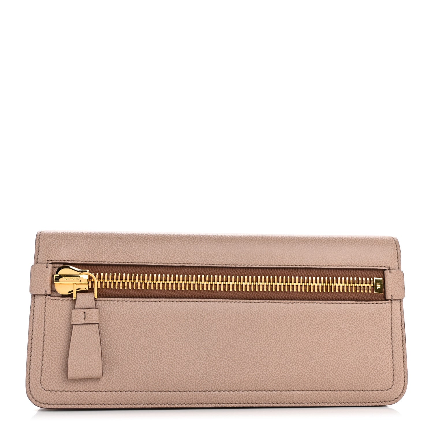 Tom Ford Grained Calfskin Jennifer Clutch Beige 1 of 7