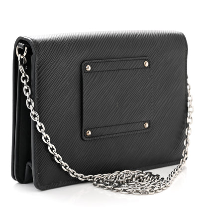 Louis Vuitton Epi Twist Belt Chain Wallet Black 3 of 11