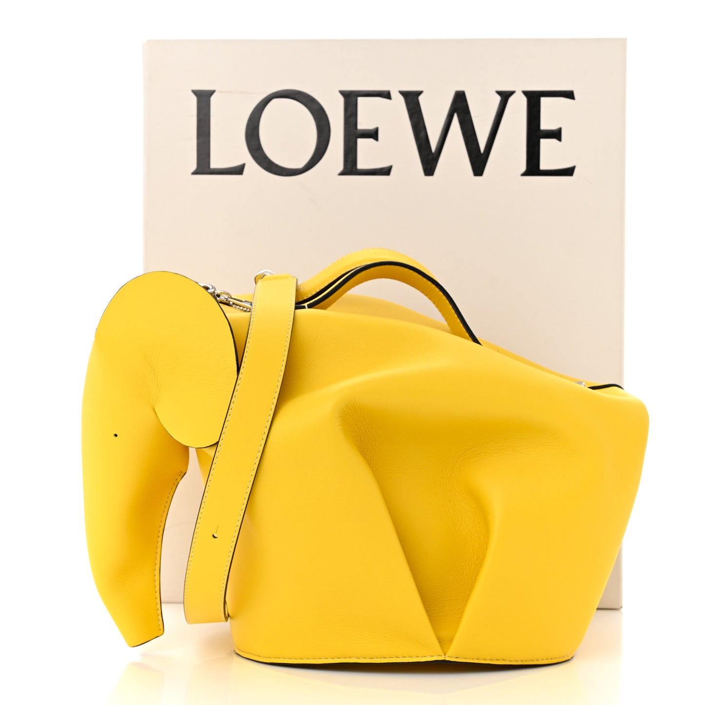 Calfskin Large Elephant Crossbody Bag Yellow