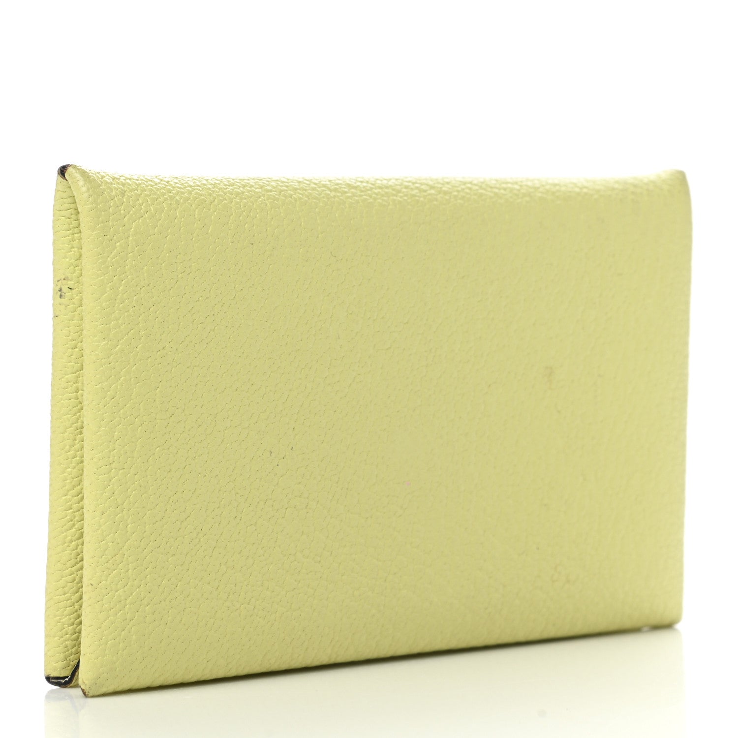 Hermes Chevre Mysore Verso Calvi Card Case Jaune Bourgeon Nata 3 of 8